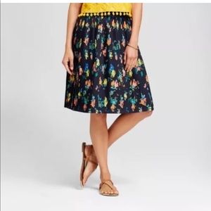 Merona | Floral Skirt | Midi Skirt